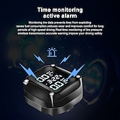 abordables Accesorios para motos y ATV-Sistema de alarma de monitoreo de temperatura de neumáticos de presión de neumáticos de motor tpms de motocicleta con 2 sensores externos