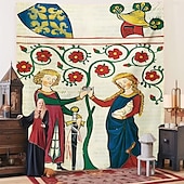 economico Arazzo Medievale-Arazzo Medievale Wall Art Grande Arazzo del Medioevo Muro Decorazione Fotografica Sfondo Coperta Tenda Decorazione Casa Camera da Letto Soggiorno