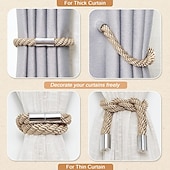 olcso Függönykiegészítők-mágneses függöny megkötős ablak, gyöngy gyöngyös függönytartók, csatos klip otthoni hálószobához irodai dekoratív függöny