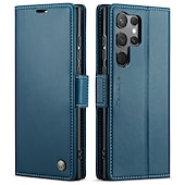 Недорогие Чехлы для Samsung-Чехол для телефона для Samsung Galaxy S23 S22 S21 S20 Ultra Plus FE A54 A34 A14 A73 A53 A33 A23 A13 A72 A52 A32 A22 A12 Кошелек Магнитный Полноразмерный защитный подставка PU-кожа