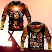 baratos Moletons masculinos com capuz-Homens Estampas Abstratas Moletom Moletons Moletom com capuz Manga Longa Moletom com capuz Com Capuz Roupa de rua Impressão 3D Diário Esportes Marron Imprimir Primavera &amp; Outono Designer