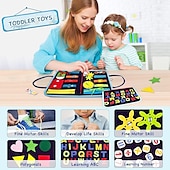 abordables Jouets éducatifs-Montessori jouets montessori tableau occupé, éducation montessori se sentait tableau occupé tableau d&#039;apprentissage éducatif pour enfants dossier multi-pages