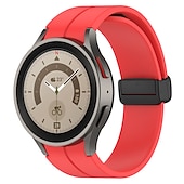cheap Samsung Watch Bands-Watch Band for Samsung Galaxy Watch 7/6/5/4  40/44mm, Watch 5 Pro 45mm, Watch 6 Classic 43/47mm, Watch 4 Classic 42/46mm Silicone Replacement  Strap Magnetic Clasp Butterfly Buckle Women Men Sport