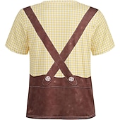 economico Abbigliamento Grafico-T-shirt Lederhosen 3D Bavarese Stile da Strada Corte Grafico per Per uomo Adulti Stampa 3D  per Birra Oktoberfest Feste Casual Quotidiano
