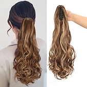 economico Code-Gancio Code Classico / sintetico / Facile da indossare Capelli sintetici Pezzo di capelli Estensione capelli Ondulato / Onda naturale 22 pollici Festa / Serata / Da tutti i giorni / Da mare