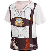 economico Abbigliamento Grafico-T-shirt Lederhosen 3D Bavarese Stile da Strada Corte Grafico per Per uomo Adulti Stampa 3D  per Birra Oktoberfest Feste Casual Quotidiano