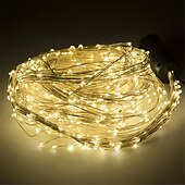 cheap Plug String Lights-5M 500LED 10 Drooping Vine Lights Tree Silver Wire Christmas Decorative Lights Including Outdoor Waterproof Power Supply Suitable for Indoor Decoration Courtyard Party DIY Decoration