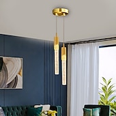 economico Luci Isola cucina-lampada a sospensione a led dimmerabile 1/2/4/5/8 testa lampada moderna in cristallo per isola da cucina, illuminazione a sospensione regolabile per isola cucina, lampadario a led in oro nero per sala