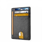 זול מחזיקי כרטיסים ומקרים-buffway slim מינימליסטי כיס rfid חוסם ארנקי עור לגברים נשים