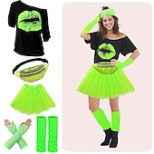 halpa Asusteet-Karnevaali 2026 Karnevaali puku Cosplay-Asut Asut Disko Retro / vintage Disko 1980 luku Aikuisten Naisten Karnevaali Naamiaiset Juhlat Pride-paraati Pride-kuukausi Pukeudu