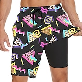 cheap Bottoms-Doll Retro Vintage 1980s Beach Shorts Men&#039;s Costume Vintage Cosplay Vacation Beach Shorts