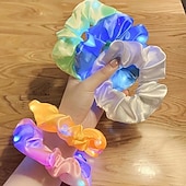 halpa Joululahjat-LED-hohtavat hiusnyörit poninhäntäpäähine joustava hiuslenkki yksivärinen karnevaalijuulasten asusteet