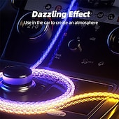 billiga Mobiltelefon kablar-snabbladdning rgb kabel 100w andningsljus 66w typ c usb c datakabel för iphone samsung android micro 30w snabbladdningskabel