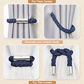 olcso Függönykiegészítők-mágneses függöny megkötős ablak, gyöngy gyöngyös függönytartók, csatos klip otthoni hálószobához irodai dekoratív függöny