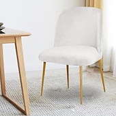 abordables Funda para silla de comedor-Funda para silla de comedor, tapizada en terciopelo elástico, funda para silla de comedor lateral, funda para silla de comedor con respaldo curvo en color burdeos y rojo, fundas para sillas de
