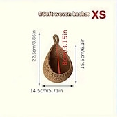 cheap Wall Accents-Bohemian Style Woven Wall Hanging Basket - Creative Teardrop Shape for Kitchen Storage of Fruits &amp; Vegetables