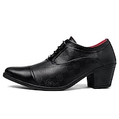 Недорогие Оксфордские туфли-Мужские черные туфли из искусственной кожи на шнуровке с блочным каблуком – стильная официальная обувь для бизнеса, вечеринок и особых случаев