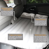 baratos Capas para bancos de automóveis-Colchão de ar inflável para carro dividido colchão de viagem para carro suv tronco portátil confortável colchão automático inflável