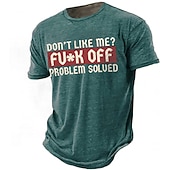 お買い得  メンズおもしろTシャツ-男性用サーカスティックグラフィックTシャツ &#039;私を嫌いですか？くたばれ 解決済み&#039; アティチュードショートスリーブTシャツ