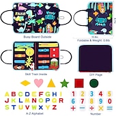 abordables Jouets éducatifs-Montessori jouets montessori tableau occupé, éducation montessori se sentait tableau occupé tableau d&#039;apprentissage éducatif pour enfants dossier multi-pages