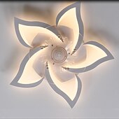 cheap Ceiling Fan Lights-LED Ceiling Fans Dimmable with Remote Contral Flower Design 25.7&quot; 5-Heads Flush Mount Ceiling Lamp Acrylic Lampshade Chandelier Bedroom Living Room