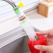 voordelige Kraansproeistukken-2 stks keuken waterfilter kraan hoofd vervanging, 360 verstelbare flexibele tap extender waterbesparende sproeier beluchter nozzle attachment diffuser badkamer accessoires