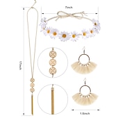 preiswerte Outfits-Hippie Retro Vintage 1960er 1970er Cosplay Kostüm Austattungen Zubehörset Wildlederweste Damen Kostüm Jahrgang Cosplay Party / Abend Maskerade Weste Karneval Schlager Outfit