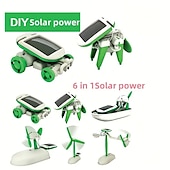 رخيصةأون ألعاب عصرية-لعبة تجميع الطاقة الشمسية 6 في 1 من DIY ، ألعاب إنتاج العلوم والتعليم للأطفال ، المحولات ، الجراء ، قوارب Ars