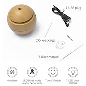 economico Umidificatori e deumidificatori-diffusore di oli essenziali con aroma usb umidificatore ad ultrasuoni per diffusore di aromi domestici diffusore di vapore luce led a 7 colori 130 ml ufficio
