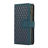 halpa Samsung-kotelot-ylellinen ruudullinen vetoketjullinen lompakko nahkakotelo korttipaikka teline puhelimen kannen kaulanauhalla iphonelle 14 13 12 11 pro xs max xr x 8 7 plus se samsung galaxy s23 s22 s21 s20 ultra s10