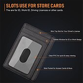 זול מחזיקי כרטיסים ומקרים-buffway slim מינימליסטי כיס rfid חוסם ארנקי עור לגברים נשים