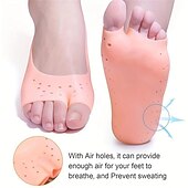 cheap Foot Health-2pcs Foot Care Boat Socks Protector Pedic Shoes Inner Neutral Silicone Hydrating Gel Socks