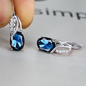 abordables Boucles d&#039;oreilles-Femme Zircon Boucles d&#039;Oreille Classique Précieux mode simple Des boucles d&#039;oreilles Bijoux Platine coloré / Vert olive platine / Blanc platine Pour Mariage Soirée 1 paire