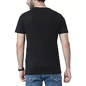 お買い得  メンズグラフィックTシャツ-男性用 レタード グラフィック 十字架 Tシャツ グラフィックTシャツ コットン 半袖 グラフィック シャツ ブラック ホワイト ネイビーブルー 快適なTシャツ アウトドア ストリート ファッションデザイナーの衣類