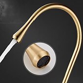 お買い得  浴室・洗面台用水栓金具-バスルームのシンクの蛇口 - 回転可 / クラシック / センターセットタイプ 電気メッキ / 塗装仕上げ デッキマウント シングルハンドルつの穴Bath Taps