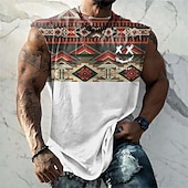 preiswerte Vintage-T-Shirts-Herren Graphic Bogengimpe Shirt Ärmelloses T-Shirt für Männer Ärmellos Gurte T-Shirt 3D-Druck Rundhalsausschnitt Hemd Modisch Designer Muskel Täglich Sport Fitnessstudio Schwarz Weiß Rote Frühling