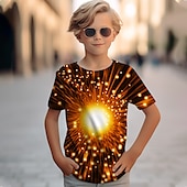 Jungen 3D Grafik T-Shirt Kurzarm 3D-Druck Frühling & Sommer Aktiv Kinder 4-12 Jahre Outdoor Täglich Normale Passform preiswerte Jungen 3D Vision & Geometrie-Jungen 3D Grafik T-Shirt Kurzarm 3D-Druck Frühling & Sommer Aktiv Kinder 4-12 Jahre Outdoor Täglich Normale Passform