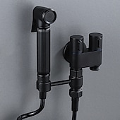 お買い得  ビデ用蛇口-バスルームハンドヘルドシャワービデシャッタフスプレーウォールマウント、トイレハンドヘルドビデシャワースプレー壁掛けおむつ入浴ペット女性衛生クリーニング