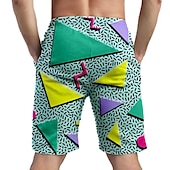 cheap Bottoms-Doll Retro Vintage 1980s Beach Shorts Men&#039;s Costume Vintage Cosplay Vacation Beach Shorts