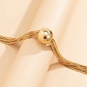 abordables Colliers-Collier Chrome Femme Punk simple Classique Mignon Mariage Rond Colliers Tendance Pour Mariage Soirée