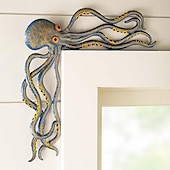 preiswerte Statuen-Oktopus-Harz-Ornament – handgefertigter Türkriecher aus recyceltem Kunstharz, passt perfekt zu Ihrem Terrassen- oder Wohnzimmertisch