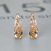 levne Náušnice-Dámské Zirkon Náušnice Klasika Drahocenný stylové Jednoduchý Náušnice Šperky Platinové barevné / Platinová olivově zelená / Platinová bílá Pro Svatební Párty 1 pár