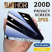 お買い得  iPhone用保護フィルム-2 PCS スクリーンプロテクター 用途 Apple iPhone 16 iPhone 15 プロマックスプラス iPhone 14 13 12 11 Pro Max Mini X XR XS Max 8 7 Plus 強化ガラス 覗き見防止 硬度9H 気泡防止 指紋防止 3Dタッチ対応