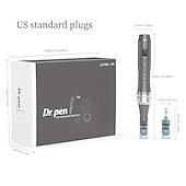 baratos Aparelhos para Cuidado Facial-dr pen m8 sem fio dermapen profissional sem fio design de carimbo elétrico microneedling rolo facial para cuidados com a pele do rosto