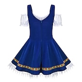 preiswerte Dirndl-Oktoberfest Dirndl Trachtenkleider Strumpf Oktoberfest / Bier Bayerisch Bayerisch Wiesn Traditioneller Stil Wiesn Damen Stoff im traditionellen Stil Hemd Schürze Socken