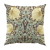 billige blomster- og plantestil-4.0 stk Polyester Putecover, Trykt mønster Enkel Fritid Kvadrat Tradisjonell Klassisk