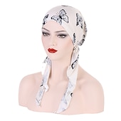 levne Klobouky-ženy tištěné předvázaný šátek elastický muslimský ženský turban měkký klobouk vypadávání vlasů pokrývka hlavy zábal pokrývka hlavy napínací šátek