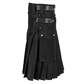 preiswerte Unterteile-Streetwear Stilvoll Klassicher Stil Rock Schottische Nutzkilts Ren Faire Niete Plissiert Einfarbig Herren Keltisch Karneval Party Halloween Rock Ganzjahresmode