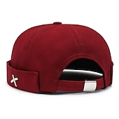 abordables Casquette de baseball pour homme-Unisexe Casquette Docker Chapeaux sans bord Noir Jaune Coton Voyage Plage Extérieur Vacances Plein Ajustable Mode