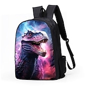 olcso Nyomtatott hátizsákok-Nagy kapacitású galaxis macskás hátizsák USB porttal – kozmikus 3D-s állatos iskolatáska laptop rekesszel általános iskolába vagy utazáshoz